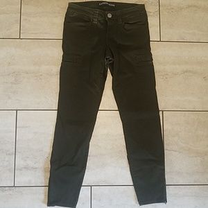 Express Jeans Size 0 dark hunter moto jean
